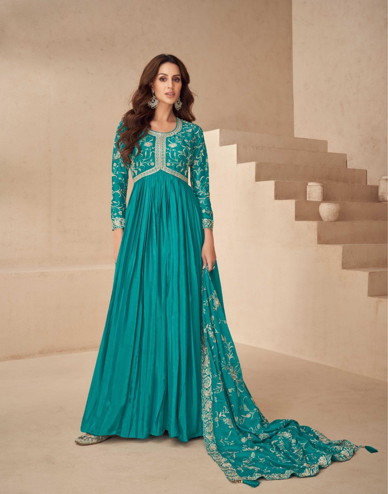 Georgette Embroidered Trendy Gown - Elegant & Stylish Outfit for Every Occasion